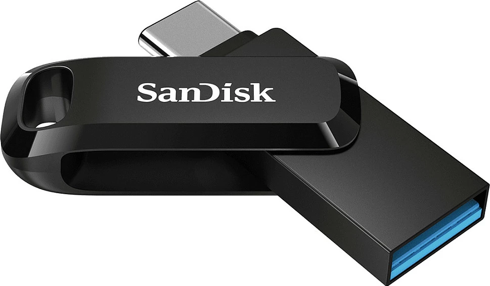 USB SanDisk Ultra Dual Drive Go, 64 GB, USB Type-A / USB Type-C, 3.2 Gen 1, e zezë