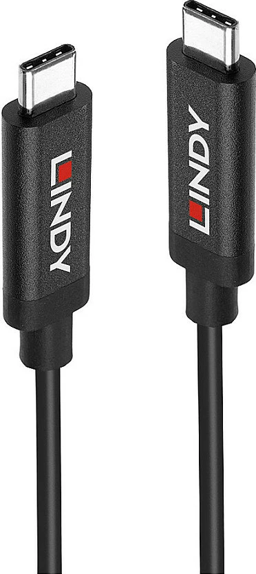 Kabllo aktive USB-C LINDY 3m, USB 3.2 Gen 2, 10Gbps, USB PD 60W, e zezë