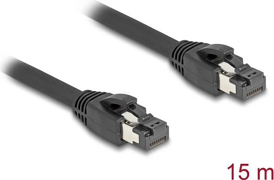 Kabllo rrjeti DeLOCK Cat8.1 S/FTP RJ45, 15 m, deri 40 Gbps, e zezë