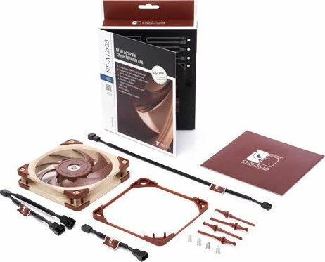 Ventilator PC Noctua NF-A12x25 PWM 120 mm, 2000 rpm, 4-pin, kafe/bezhë, 1 copë