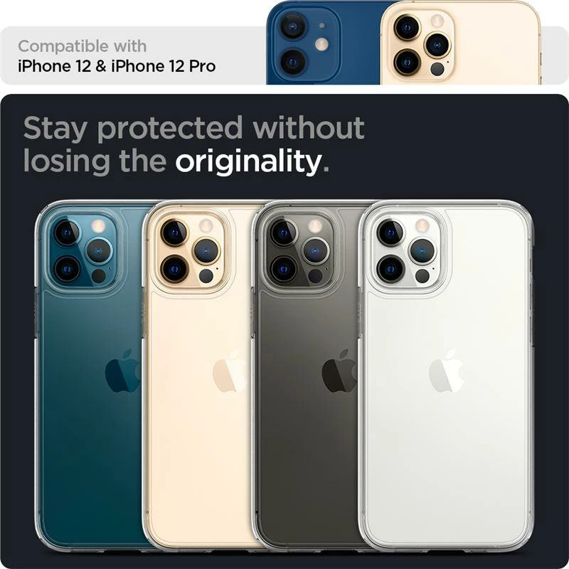 Mbështjellës Spigen Ultra Hybrid për iPhone 12 / iPhone 12 Pro, Transparent