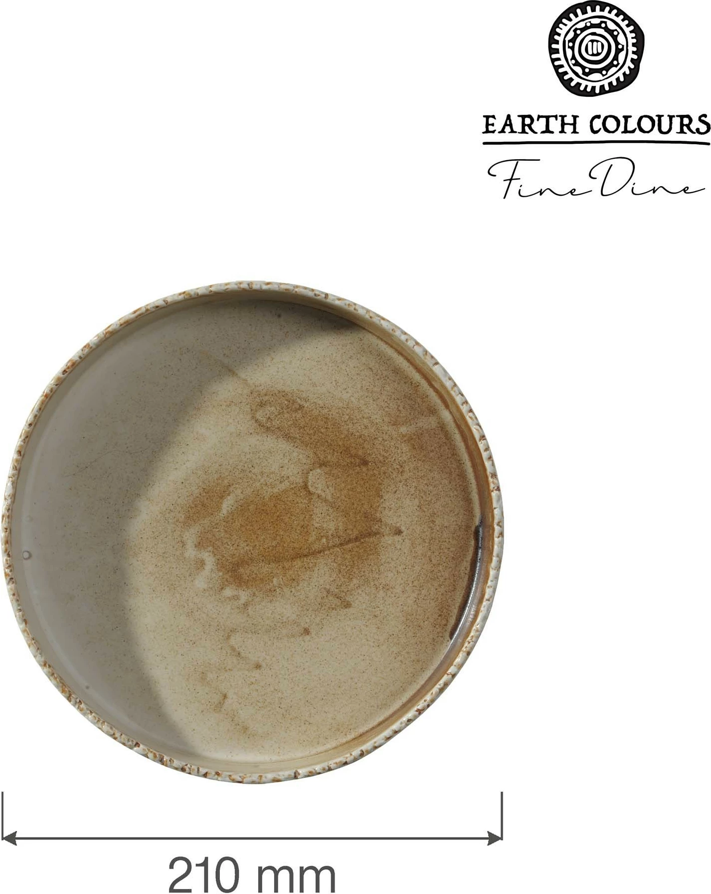 Pjatë e sheshtë Fine Dine Constancy Ø210mm, set 3 copë, kafe