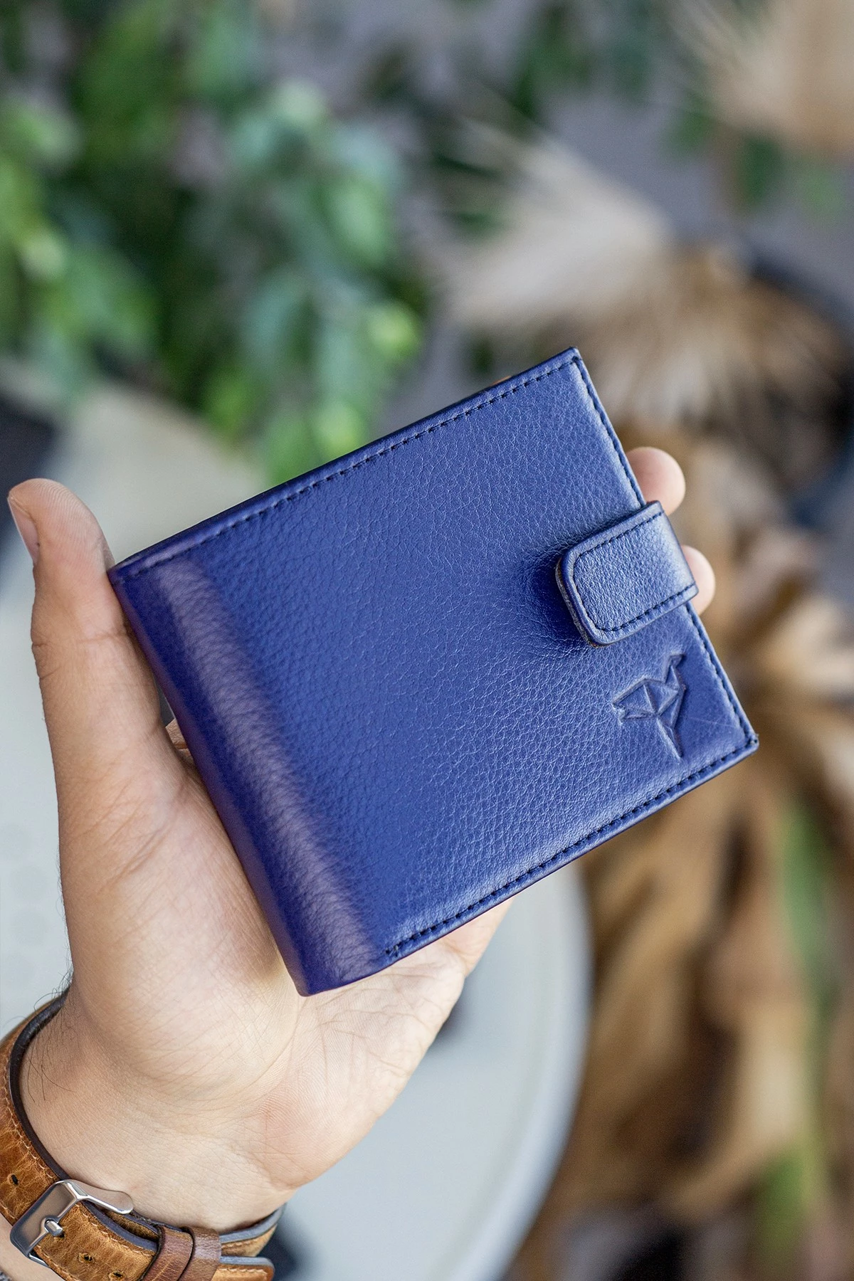 Portofol për burra, ngjyrë e kaltër e errët, Zoozie Bags, Chelsea