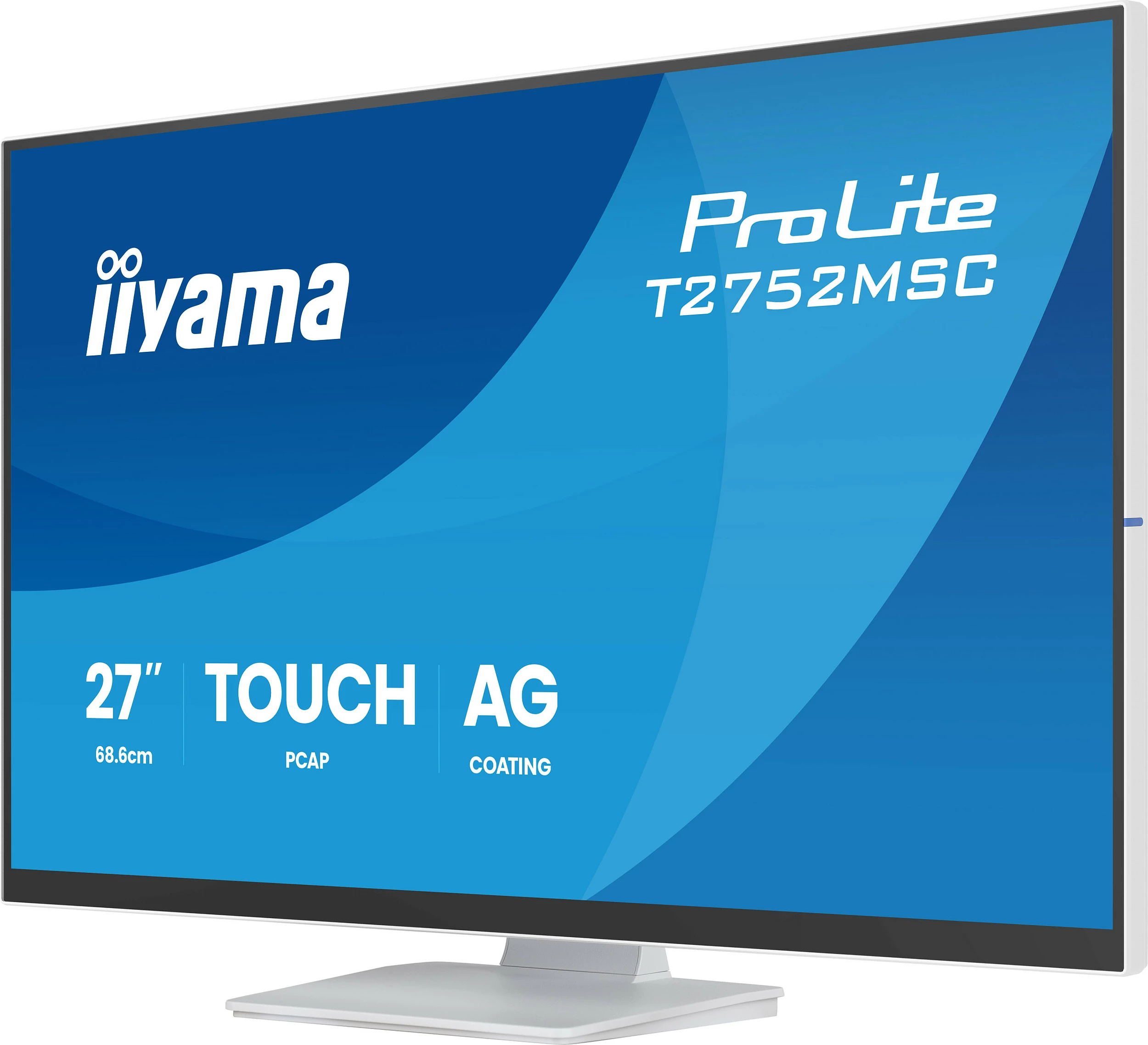 Monitor touch iiyama ProLite T2752MSC-W1AG, 27", Full HD, IPS, 10-point, i bardhë