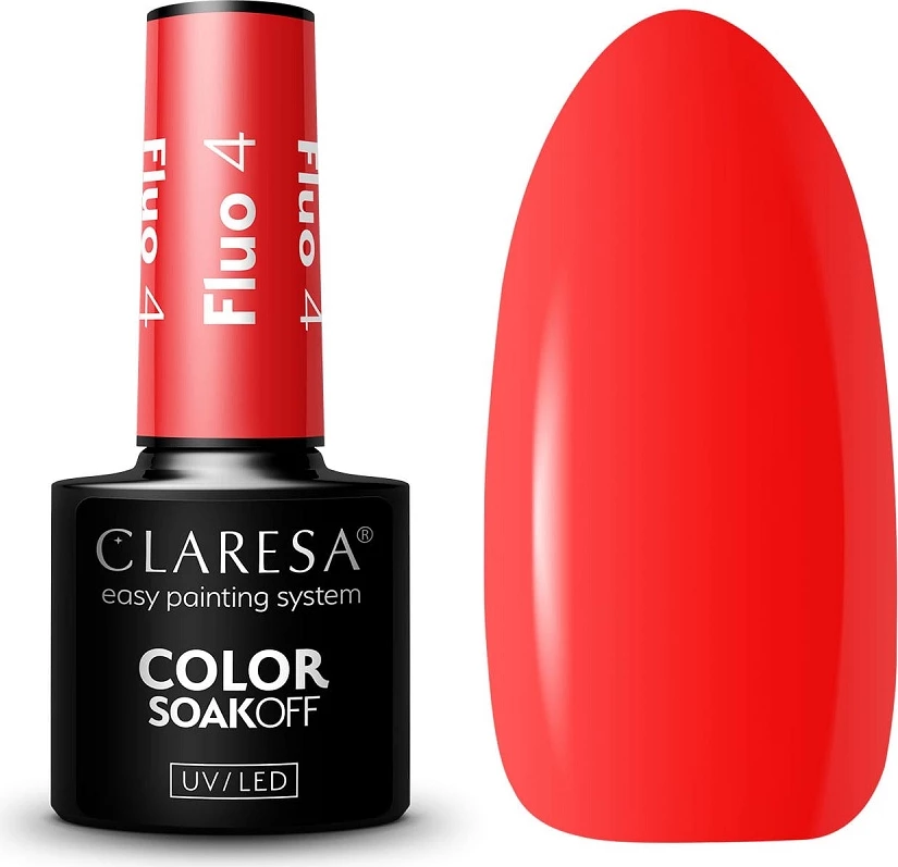 Llak për thonj për femra Claresa Soak Off UV/LED Fluoreshent Hybrid, 4.5g