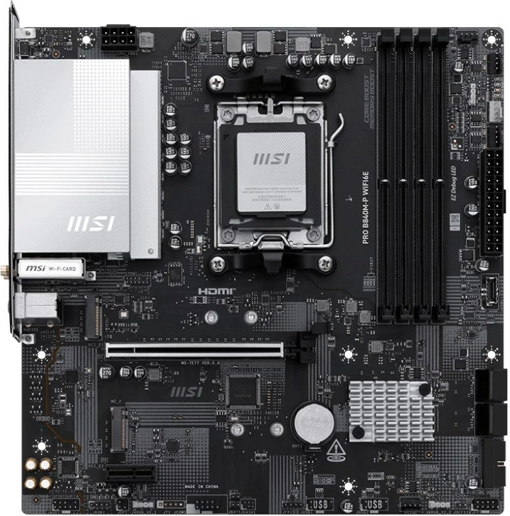 Pllakë amë MSI PRO B840M-P WIFI6E, Socket AM5, ATX, Wi-Fi 6E