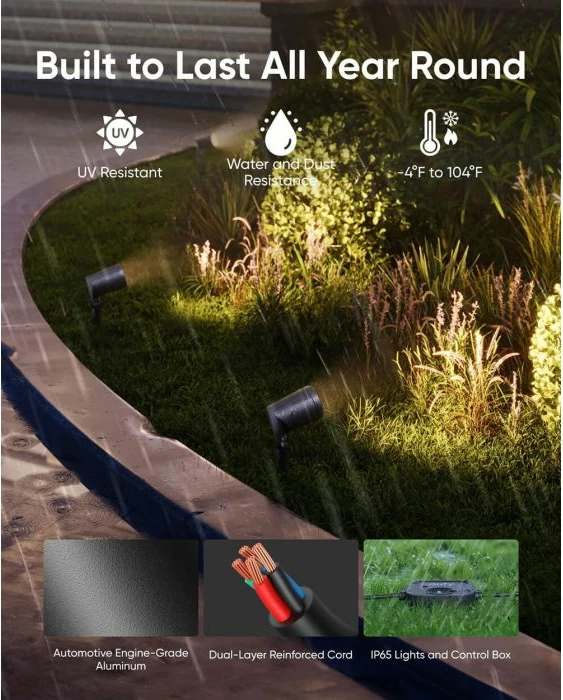 Reflektorë LED të jashtëm Anker eufy E10 RGBWW 500 lm IP65, set 2 copë