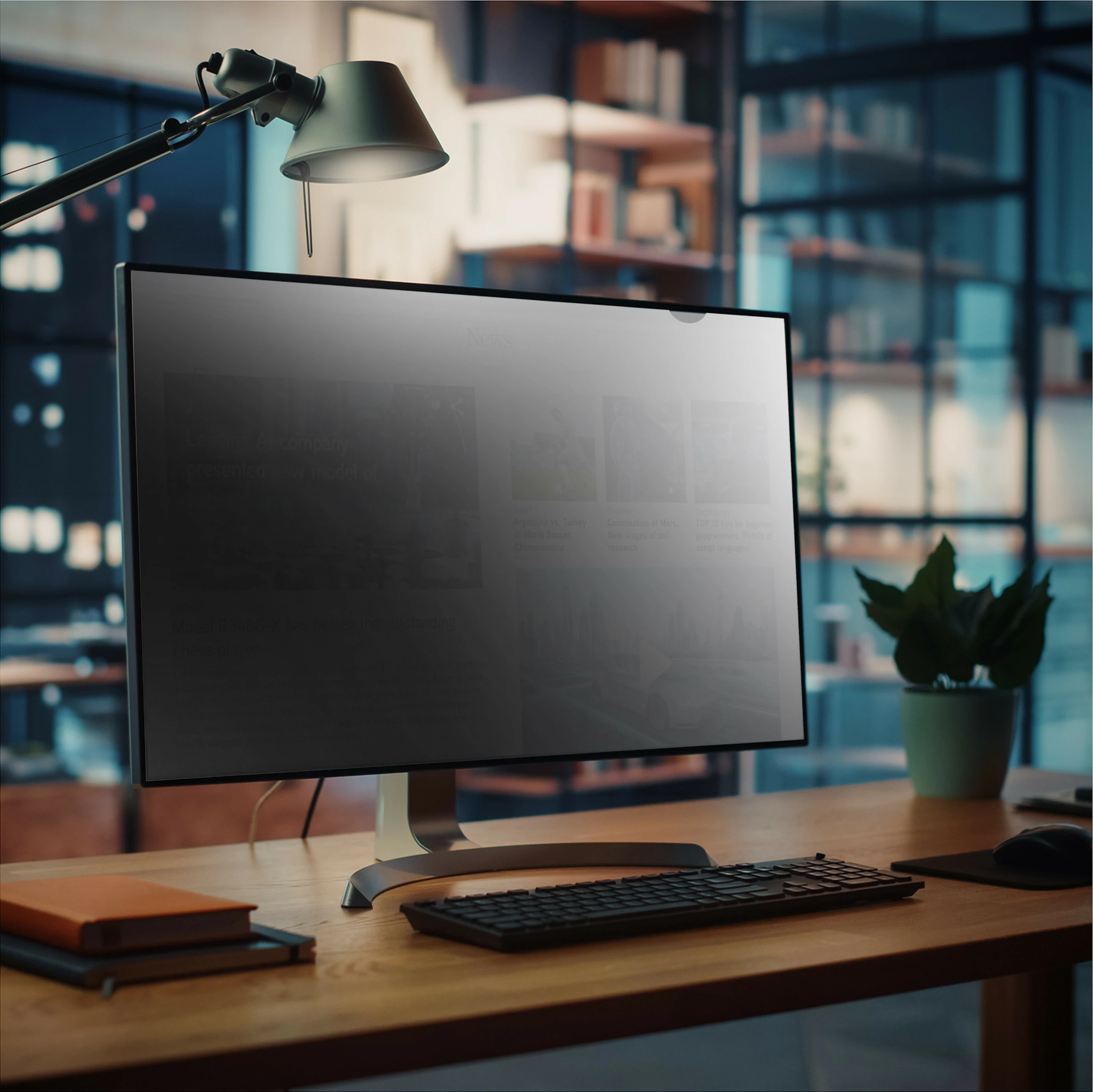 Filter privatësie për monitor StarTech PRIVACY-SCREEN-24MB, 24", 16:10, reduktim drite blu, mat/shkëlqyes, i zi