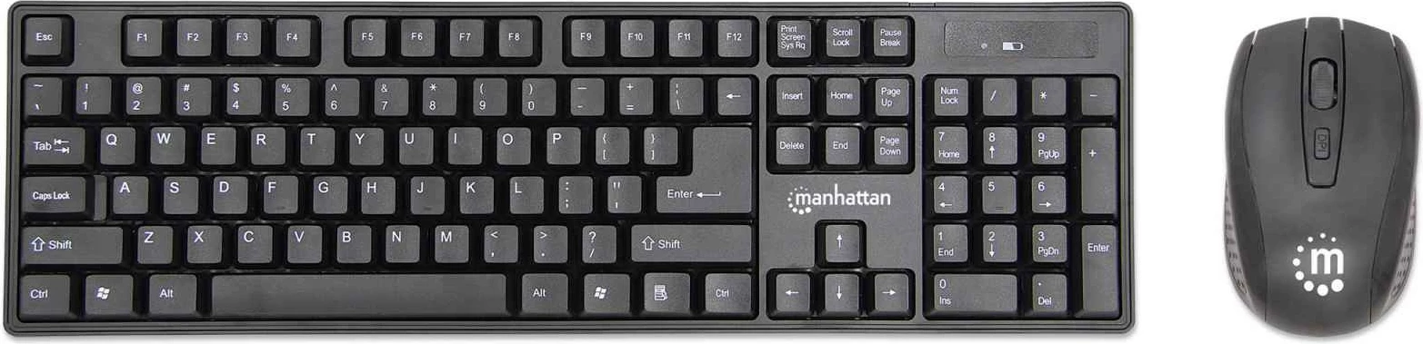 Set tastierë wireless dhe maus MANHATTAN, i zi