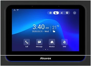 Stacion i brendshëm Akuvox X933W, ekran me prekje, Android, Wi-Fi, ngjyrë e zezë