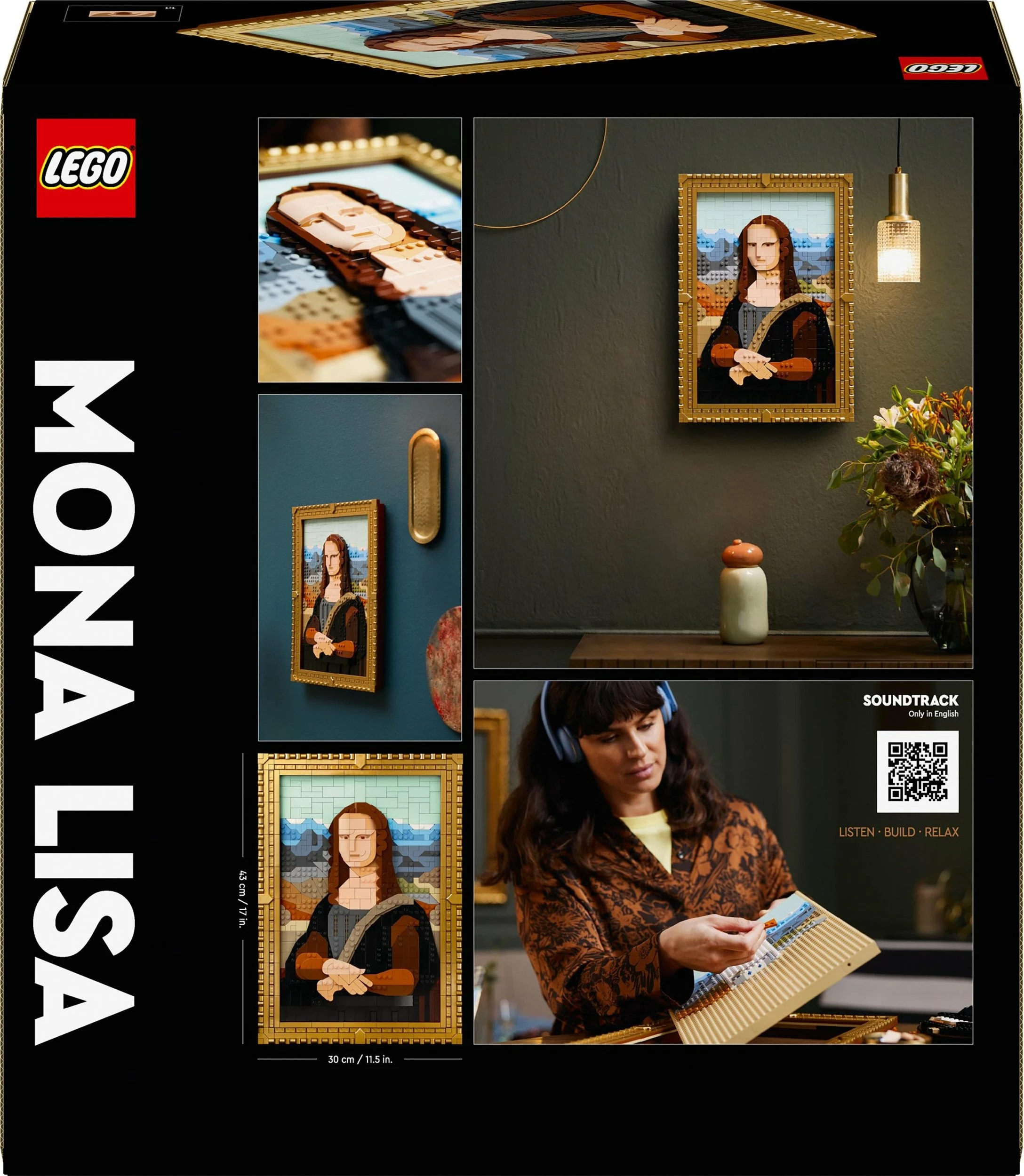 Set LEGO Art Mona Lisa 31213, 1503 pjesë, kornizë e artë