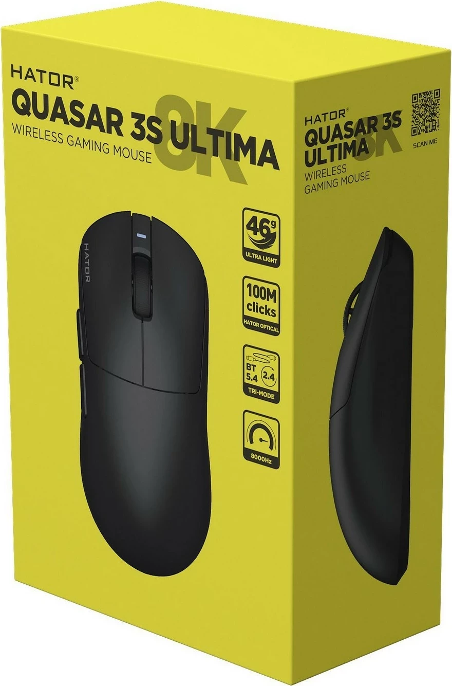 Maus Hator Quasar 3S Ultima 8K Wireless, i zi