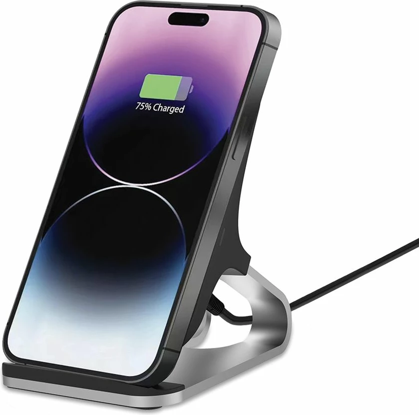 Karikues wireless Tech-Protect QI15W-S1, 15W, me qëndrim, i zi