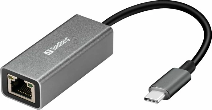 Adapter rrjeti USB-C Gigabit Sandberg 136-04, alumin, gri
