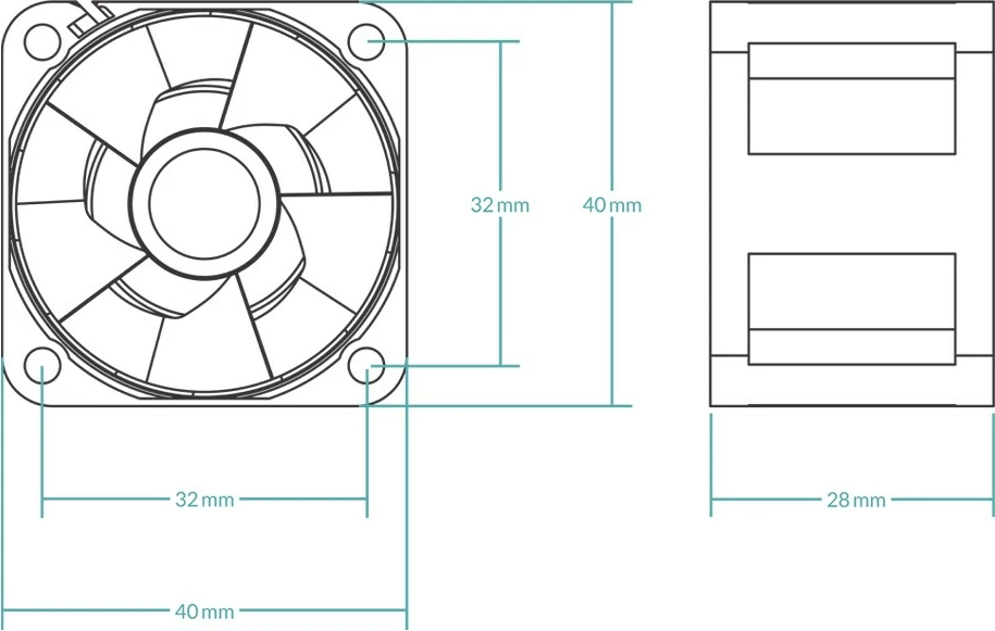 Ventilator kase ARCTIC S4028-6K, 40mm, 6000 RPM, PWM, i zi