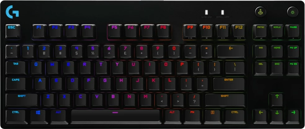 Tastierë mekanike Logitech G PRO, Tenkeyless, RGB LED, e zezë