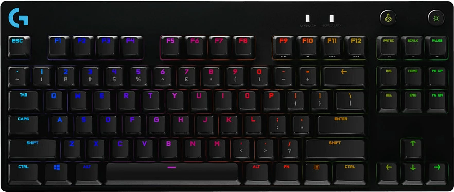 Tastierë mekanike Logitech G PRO, Tenkeyless, RGB LED, e zezë