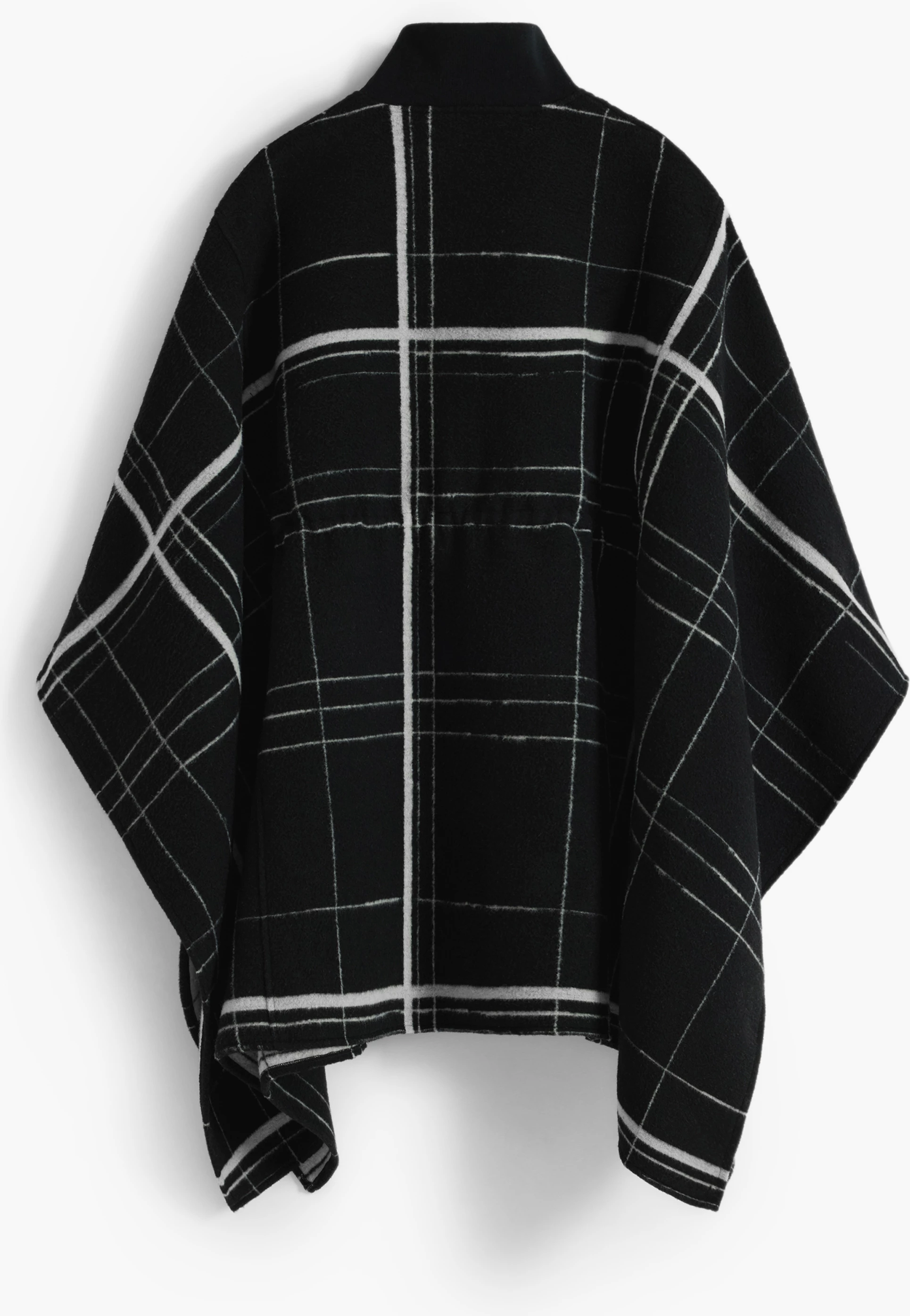 Poncho DESIGUAL ALDAMA CUADROS femra, e zezë
