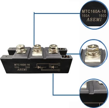 Modul Thyristor MTC160A – 160A 1600V, Silicon Controlled Rectifier