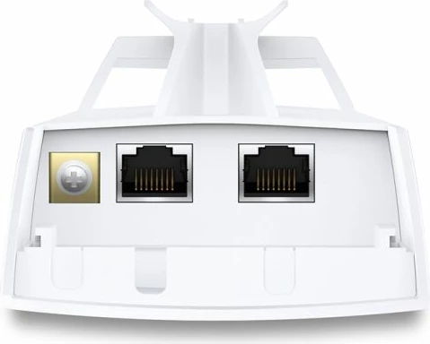 CPE outdoor TP-LINK CPE220 2.4GHz 300Mbps antenë 12dBi PoE IPX5, i bardhë, set me adapter PoE