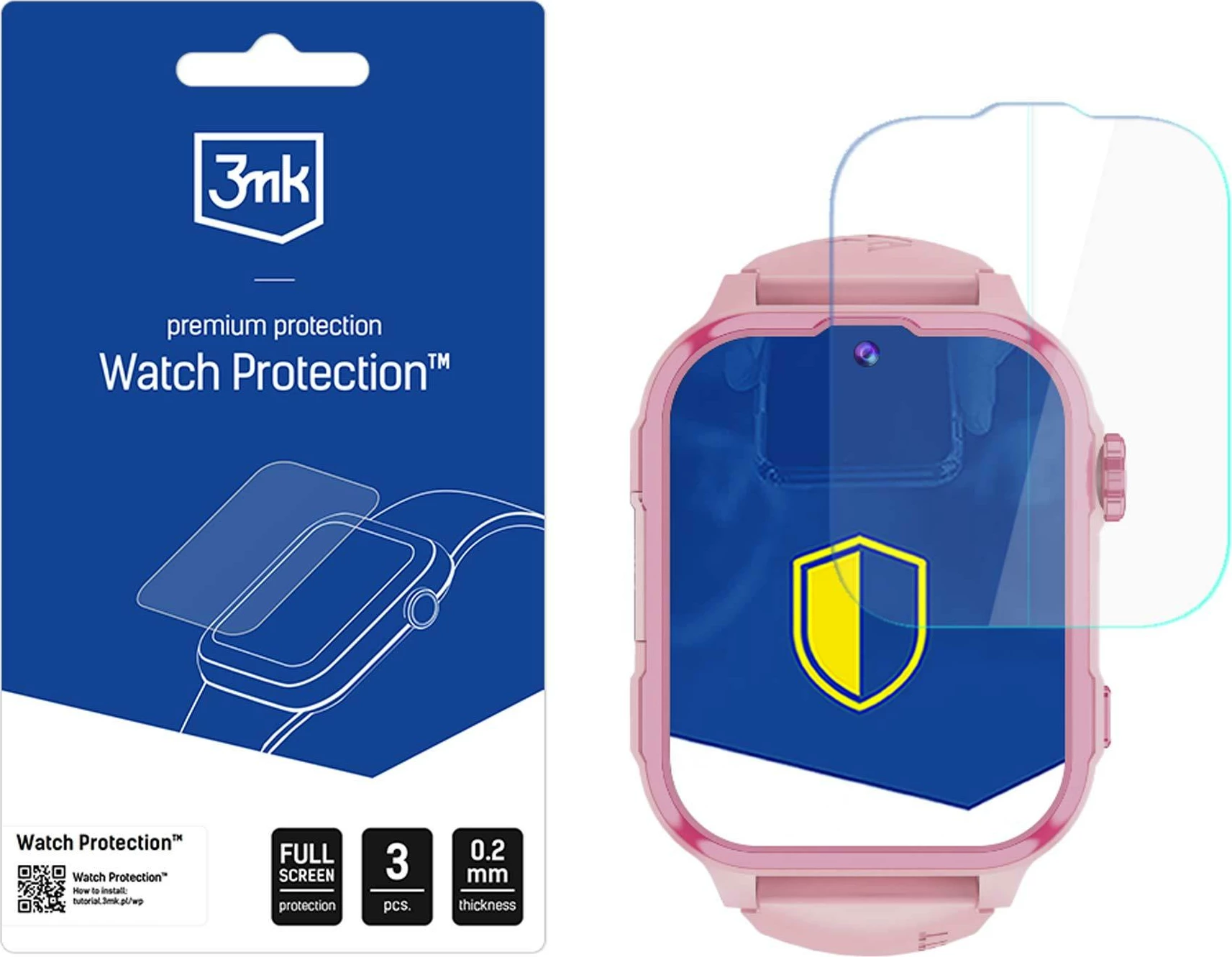 Mbrojtës ekrani për smartwatch 3mk Protection për Garett Kids Hero Pro 4G, set 3 copë