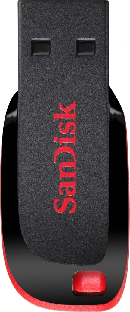 USB Sandisk Cruzer Blade, 128 GB, i zi, i kuq