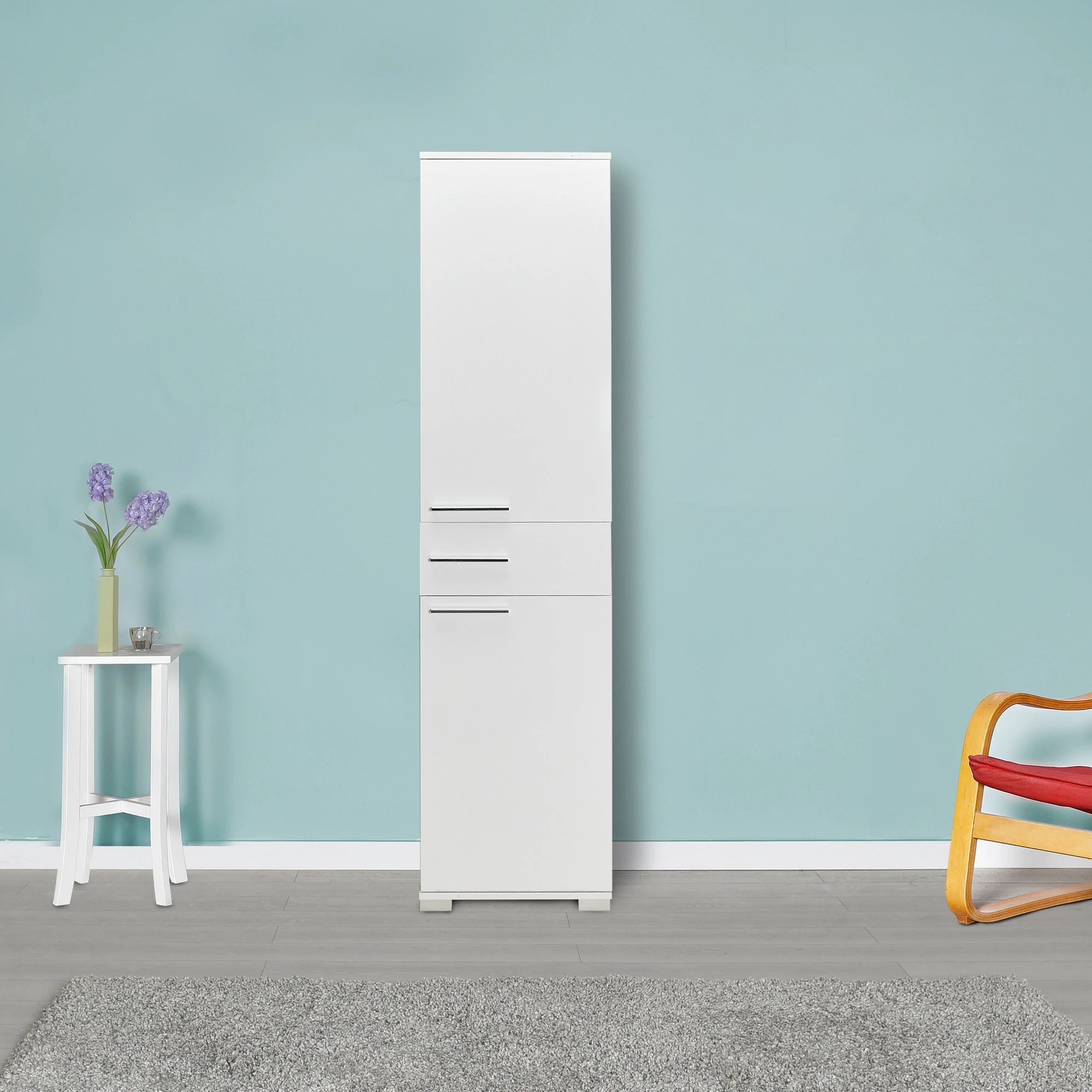 Dollap multifunksional, ngjyrë e bardhë, Hanah Home, Adr-421-Pp-1