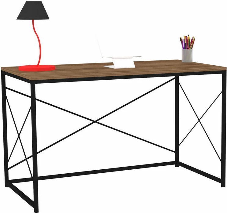 Tavolinë pune Hanah Home, ngjyrë arre dhe e zezë