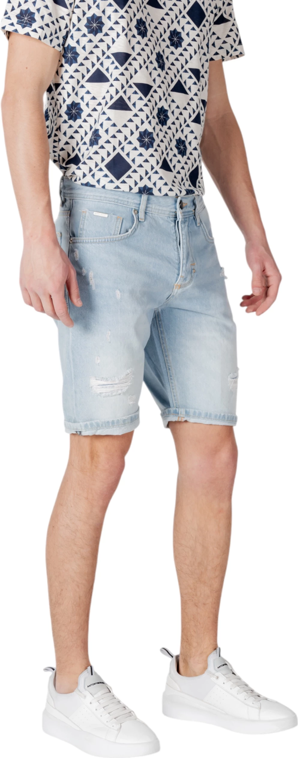 Shorce për meshkuj Antony Morato ARGON Slim Fit MMDS00076-FA700152, denim kaltër e çelët [Madhësia: W29]