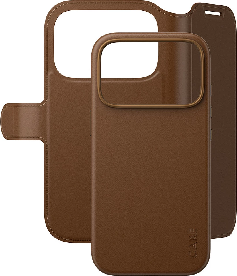 Mbështjellës PanzerGlass CARE Tango 2-në-1 Wallet Case, MagSafe, për iPhone 17 Pro, kafe
