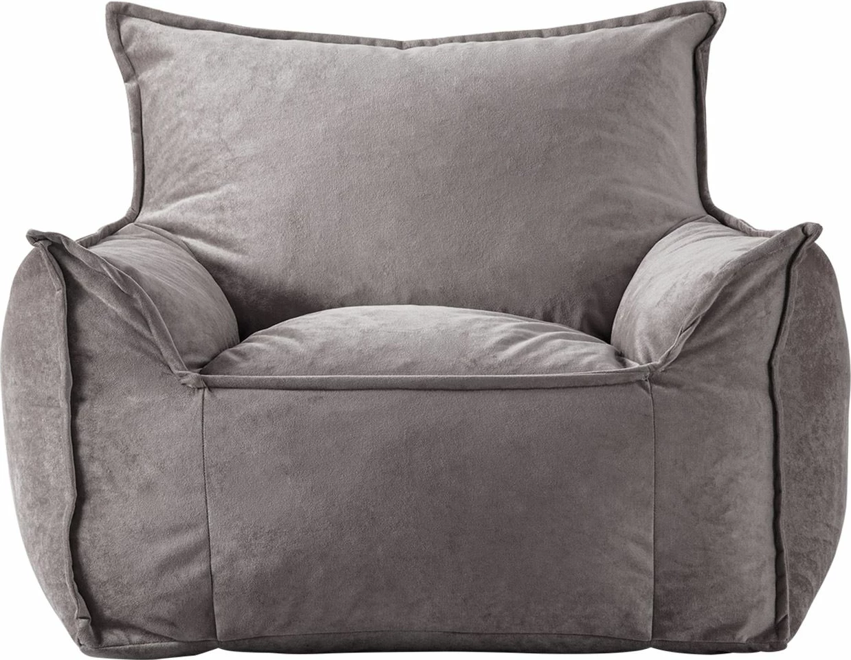 Karrige një vend me pouffe, ngjyrë gri e çelët, Atelier del Sofa, Notre Set