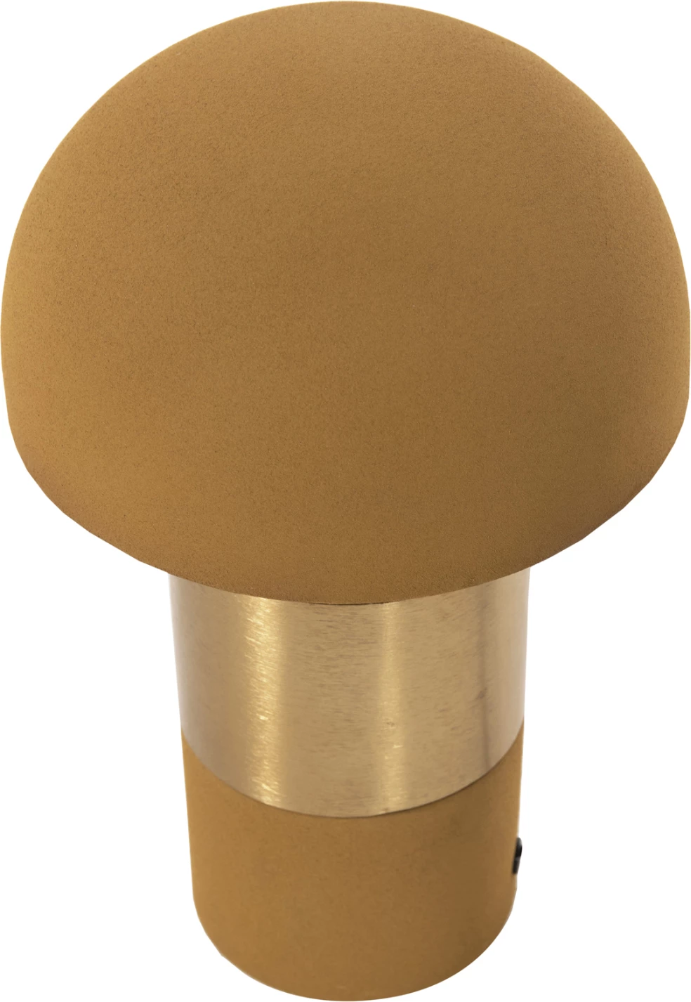 Llambë tavoline pune, metalike, ngjyrë mustard-ari, FH4255.09, Φ18x28H cm