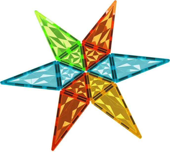 Set pllaka magnetike Geomag Gems Rocket 32, shumëngjyrëshe