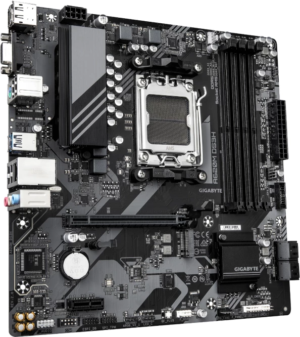 Pllakë amë GIGABYTE A620M DS3H, AM5, mATX, DDR5, SATA3, USB 3.2 Gen 1, DisplayPort