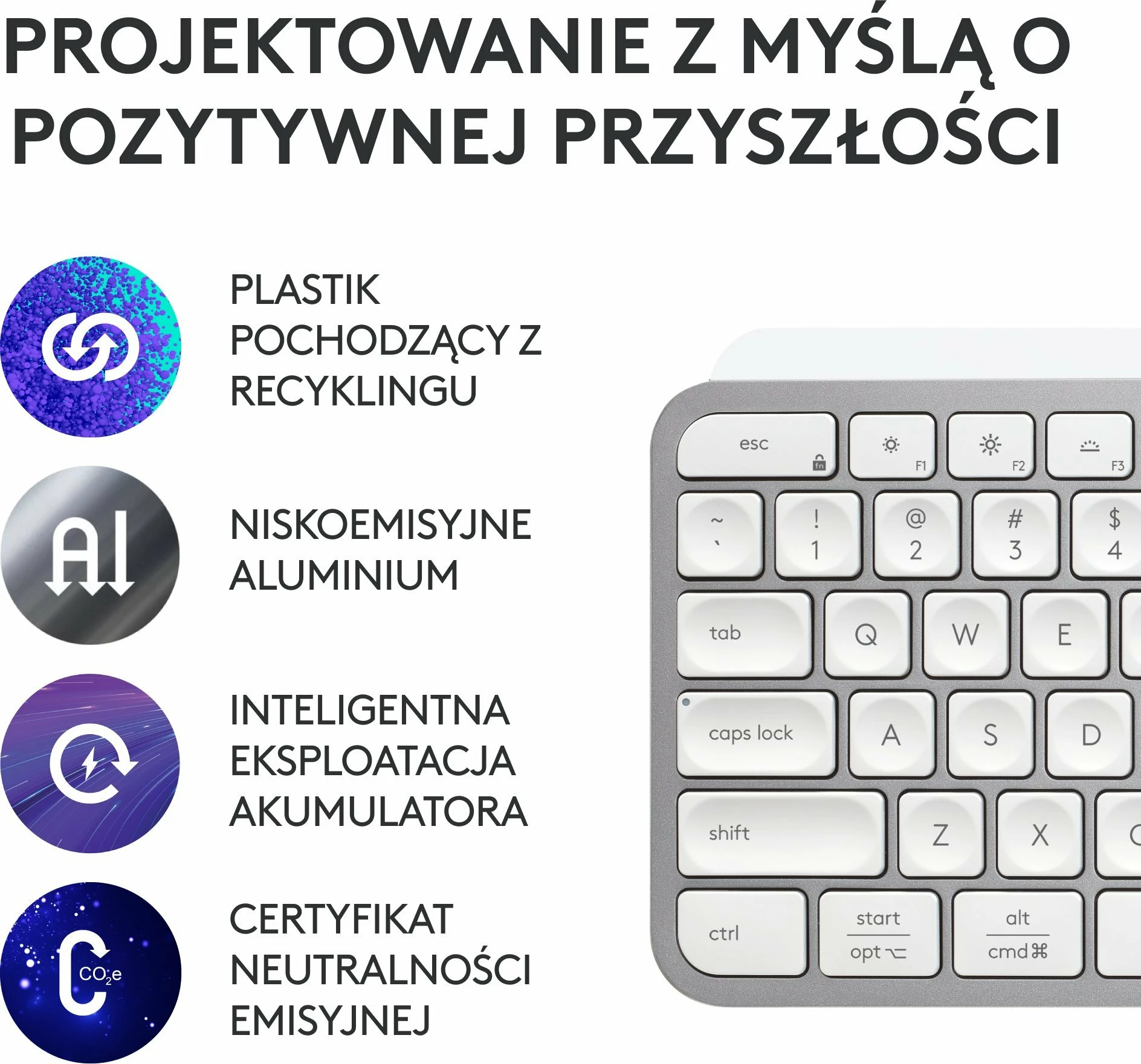 Tastierë wireless Logitech MX Keys S 920-011588, layout US INTL, me ndriçim, me numpad, gri 4