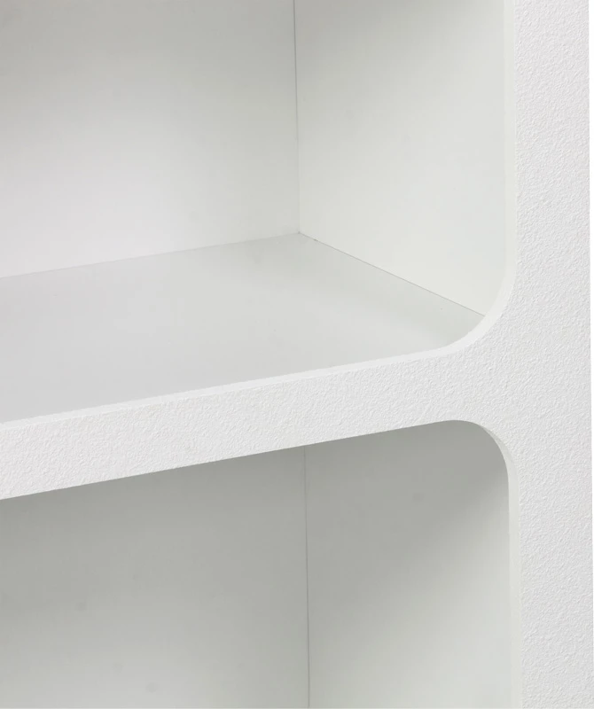 Raft librash Emersi, MDF, ngjyrë e bardhë, 70x35x100cm