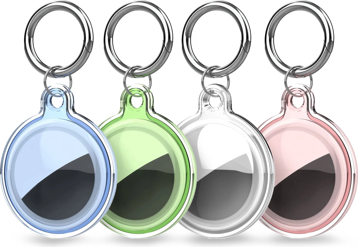 Mbështjellës për AirTag Hurtel WAT-05-0Y1S, set 4 copë, transparent, gjelbër, kaltër, rozë