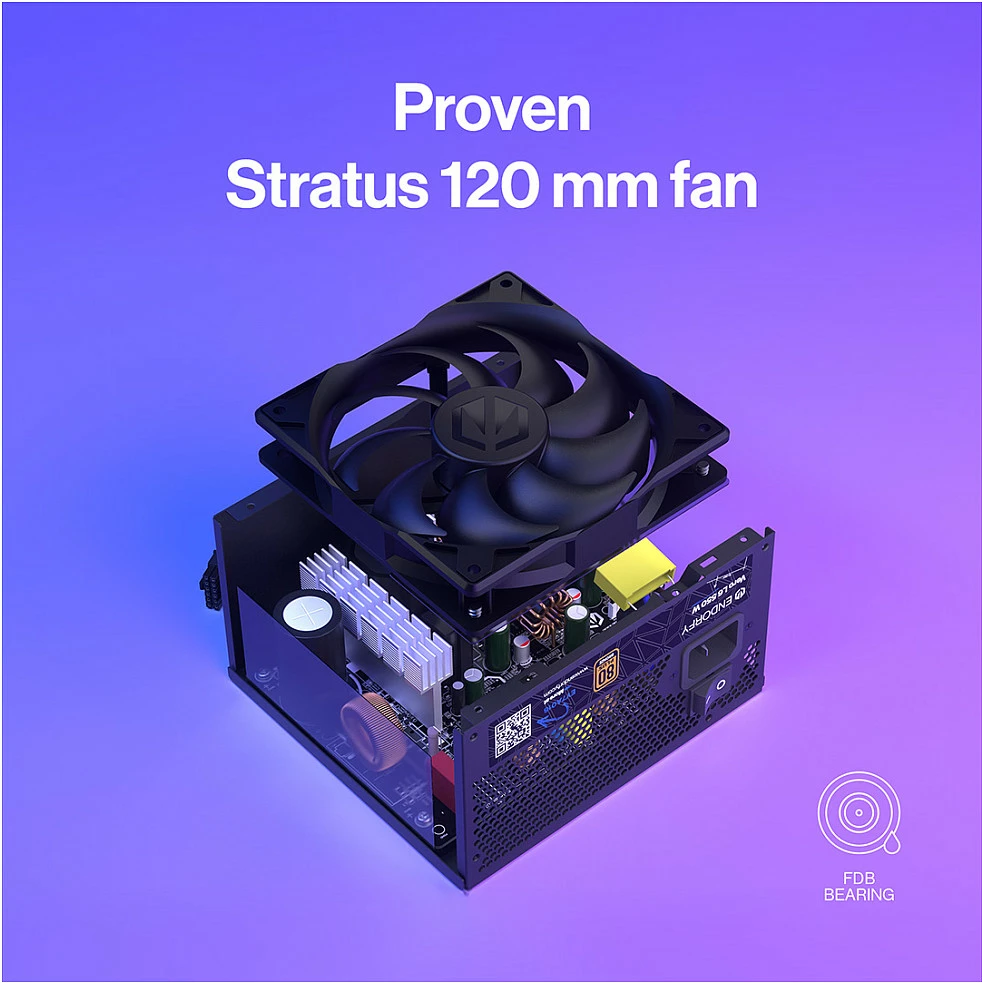 Furnizues rryme Endorfy Vero L6 550W, 80 PLUS Bronze, ATX 3.1, jo-modular, i zi