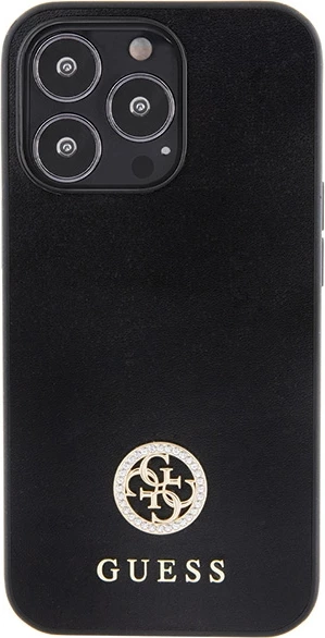 Mbështjellës Guess 4G Strass Metal Logo për iPhone 13 Pro 6.1", i zi