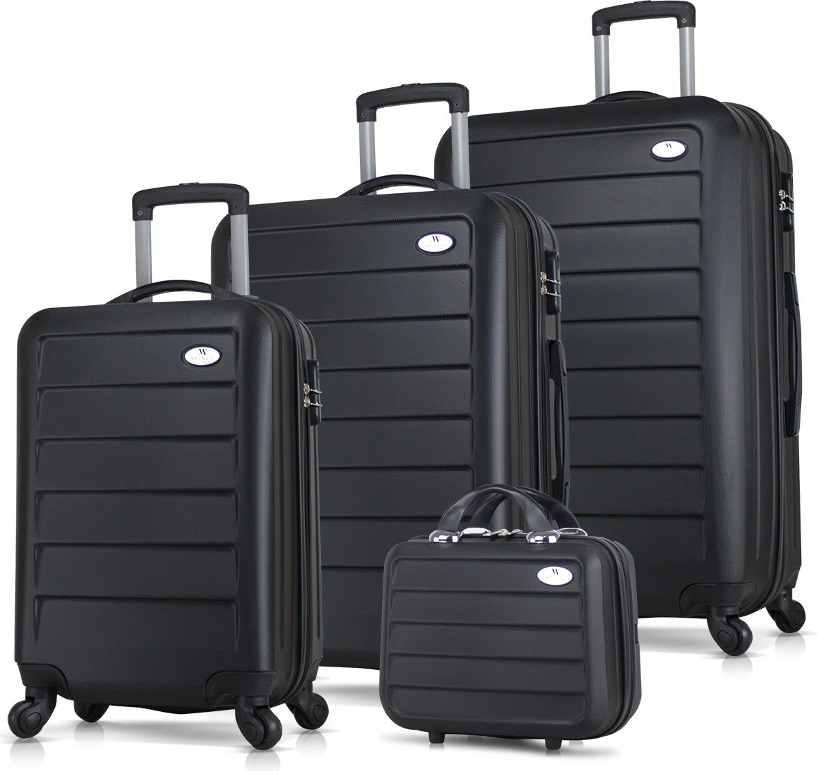 Set valixhesh (4 copë), Zoozie Bags, 1567, ngjyrë e zezë