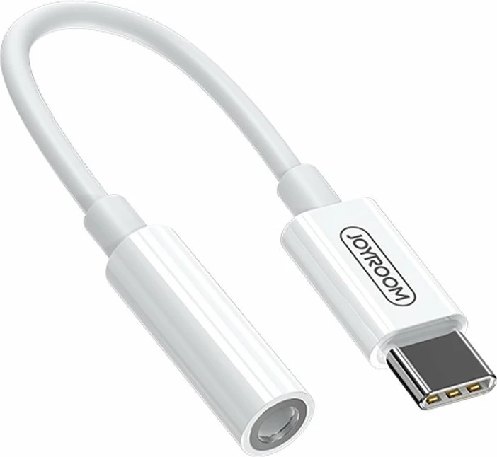 Adapter audio Joyroom SH-C1, mini jack 3.5 mm (femër) / USB-C (mashkull), i bardhë