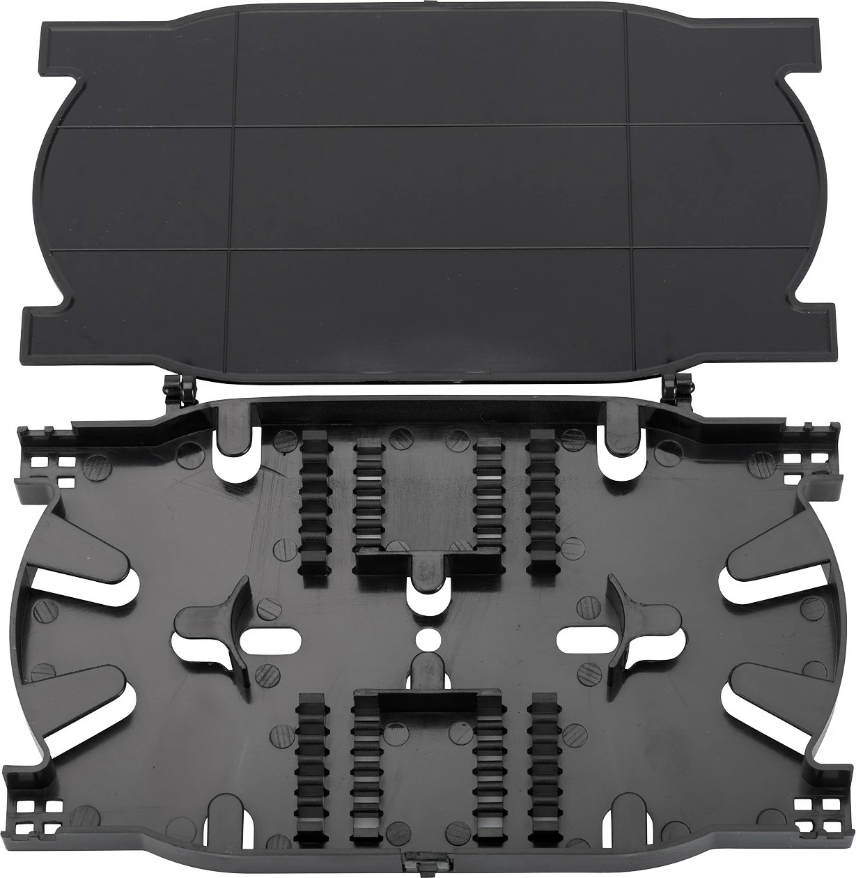 Kasetë fibrash optike Digitus LWL Spleißkassette për 24 bashkime, e zezë