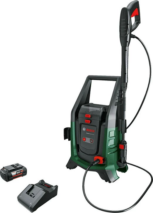 Larës me presion me bateri Bosch UniversalAquatak 36V-100, 100 bar, 36V 4.0Ah, gjelbër/zi