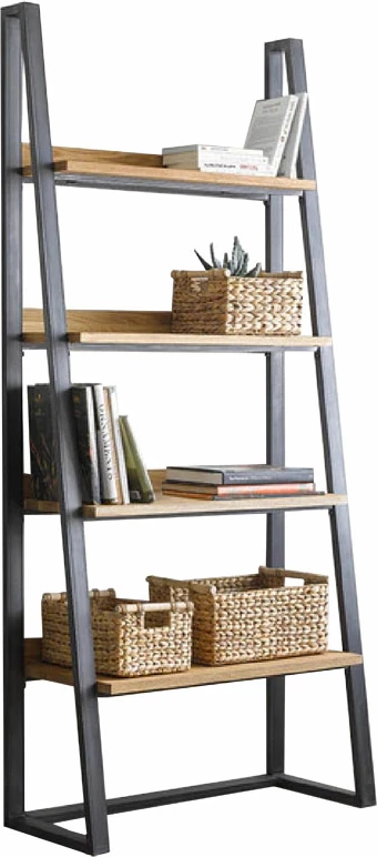 Raft librash Ryder, ngjyrë arre e zezë, 75x36x185cm