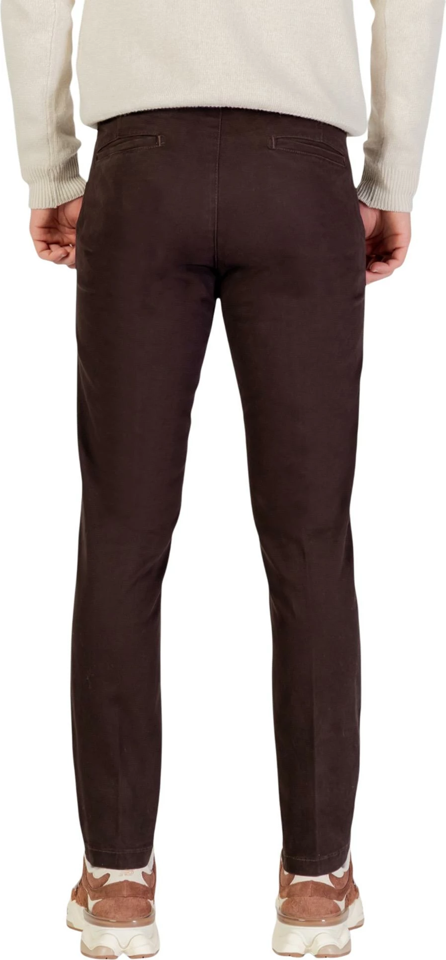 Pantallona chino për meshkuj Borghese 5WPA01 07CO126M, kafe të errëta [Madhësia: XS]