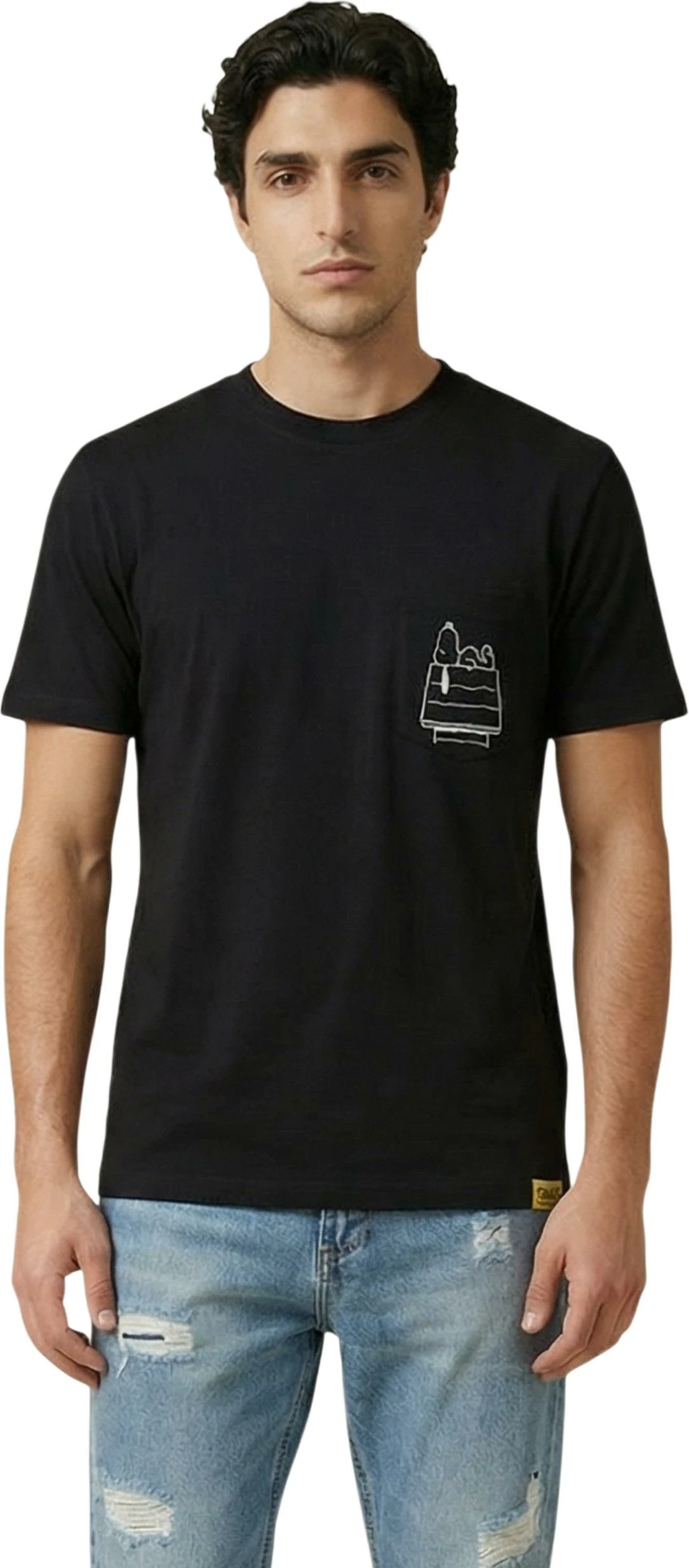 Maicë për meshkuj Only & Sons Onspeanuts Rlx Ss Pct Lic Tee 22038044, e zezë