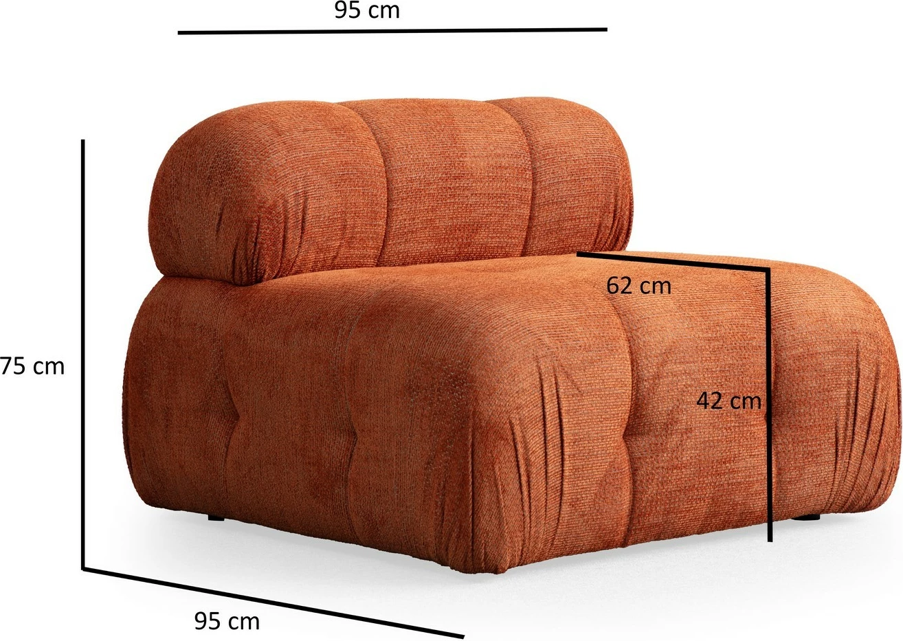Këndare Petite 3, portokalli, Atelier del Sofa