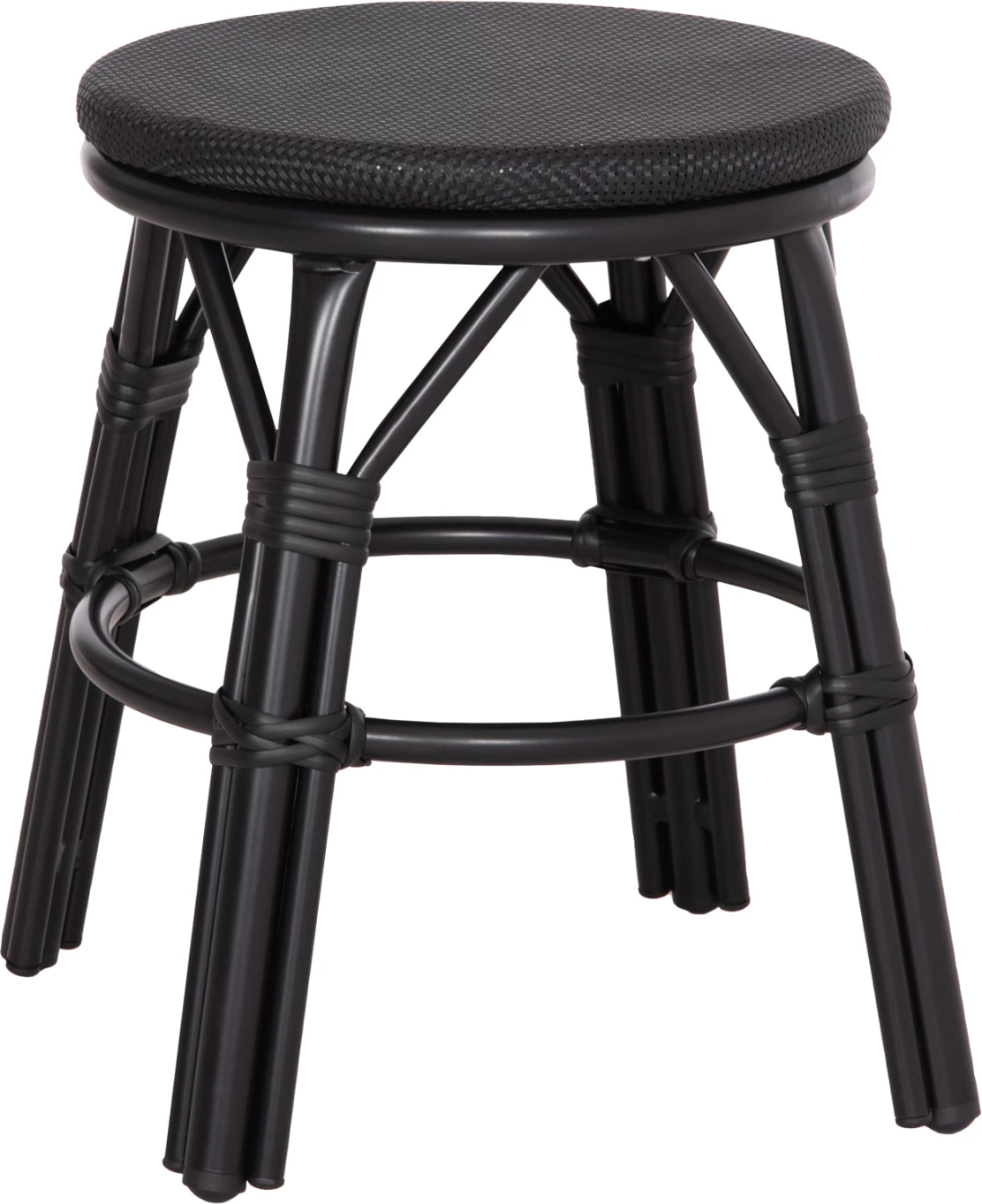 Karrige e rrumbullakët alumini, pamje bambuje, FH6285.02, ngjyrë e zezë, Φ36x46H cm