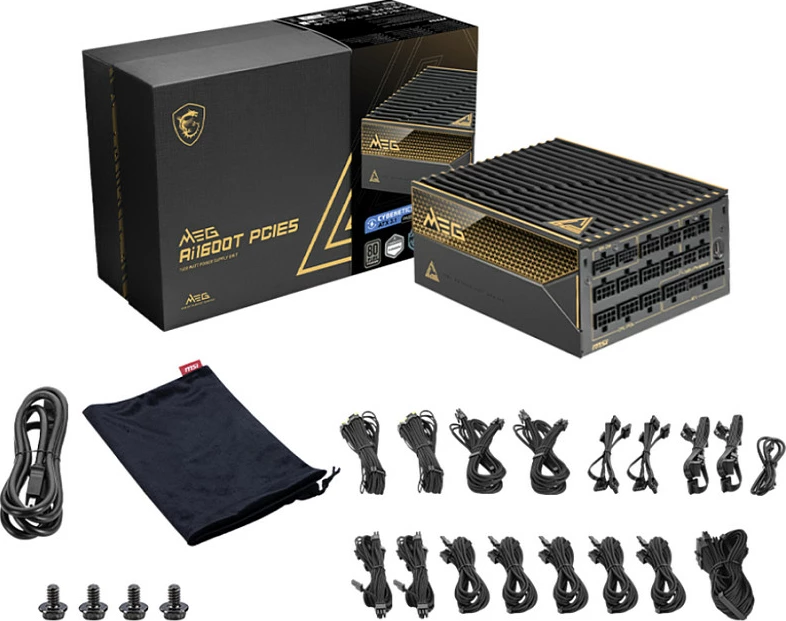 Furnizues rryme MSI MEG Ai1600T PCIE5, 1600W, ATX 3.1, 80 PLUS Titanium, modular, i zi