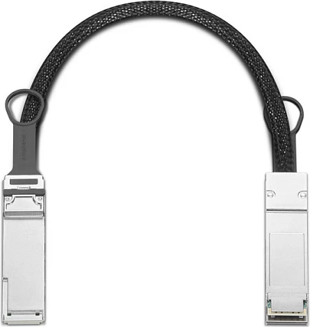 Kabllo Lenovo 200GBase QSFP në QSFP, 0.4 m, për ThinkStation PGX, e zezë